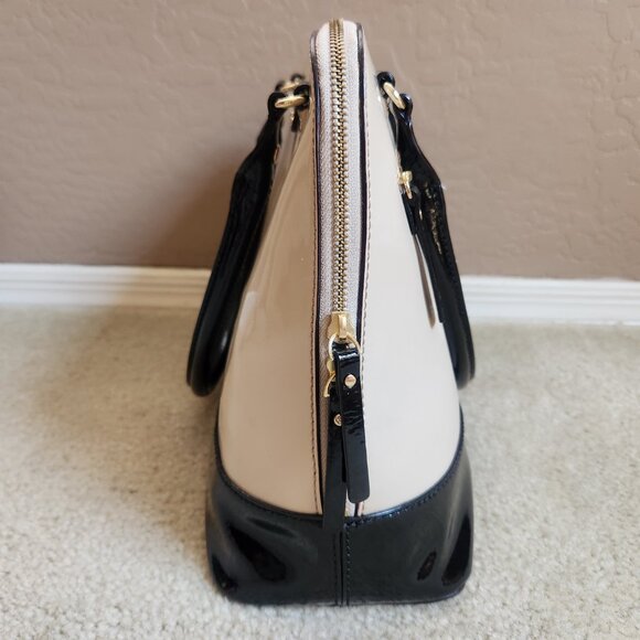 NWT Kate Spade Rachelle Wellesley Patent Leather Satchel--Cream and Black - Picture 10 of 16